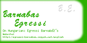 barnabas egressi business card